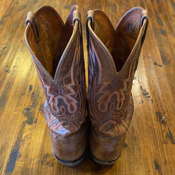 Lucchese 1883 Hornback Caiman Gator Tail Cowboy Boots in size 10.5 - Picture 4 of 7